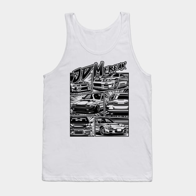 Manga Style of JDM Cars Tank Top by idrdesign